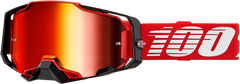 100-PERCENT ARMEGA GOGGLE RED MIRROR RED LENS