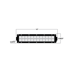 Dual Row LED Lightbar 14 Inch - AJK Offroad