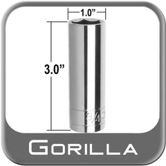 Gorilla Thin Wall Socket3/4" Hex Bulk (34SKT)