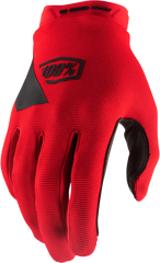 100-PERCENT RIDECAMP YOUTH GLOVES RED SM