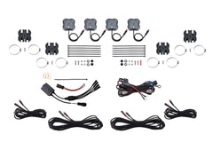 Diode Dynamics Stage Series SXS Rock Light Installer Kit, RGBW M8 w/Controller (4-pack) DD7751C