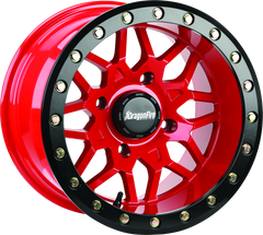 DragonFire Racing Typhon Wheel 15X10 4/137 5+5 +0 Machined Red 523209