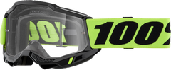 100-PERCENT ACCURI 2 GOGGLE NEON YELLOW CLEAR LENS