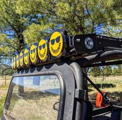 KC HiLiTES 6 in Pro6 Gravity Light cover - 50th Anniversary Smiley Face- Yellow / Black KC Logo 5114