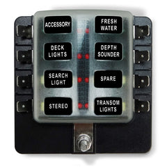 8 Way Standard LED Circuit Blade Fuse Box
