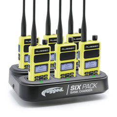 Rugged 6 PACK - Choose Your Business Band Two Way Handheld Radio - RDH-16 - UHF Black