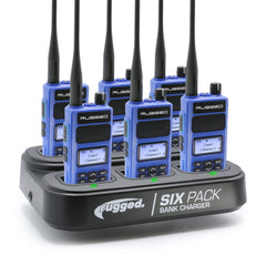 Rugged 6 PACK - Choose Your Business Band Two Way Handheld Radio - RDH-16 - UHF Black