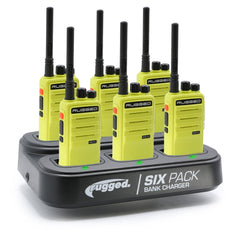 Rugged 6 PACK - Choose Your Business Band Two Way Handheld Radio - RDH-16 - UHF Black
