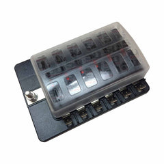12 Way Fuse Block - Blade Terminals - LED Indicators
