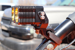 KC HiLiTES Bracket Set - Tube Clamp Light Mount - KC MTZ 40 in - Rubber Sleeve - Pair - 1.5 in - 2.0 in 7326