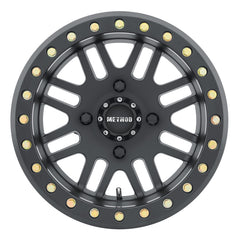 Method MR406 UTV Beadlock 15x10 / 5+5/0mm Offset / 4x136 / 106mm CB Matte Black Wheel MR40651047555B