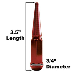 4pc 3.5in Spike Lug Nuts
