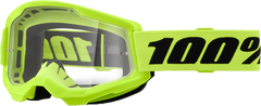 100-PERCENT STRATA 2 GOGGLE NEON YELLOW CLEAR LENS