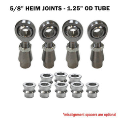 Sway Bar Link Fab Kit - 5/8 Chromoly Heim - 1.25 OD Tubing