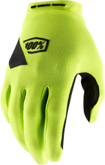 100-PERCENT RIDECAMP WOMEN'S GLOVES FLUO YELLOW/BLACK LG