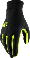 100-PERCENT BRISKER XTREME GLOVES BLACK/FLUO YELLOW SM