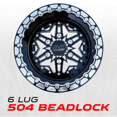 504 Billet Aluminum Can-Am Beadlock wheel 6 lug Black