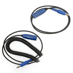 RUGGED Wired Headset or Helmet Kit Extension Cables - Coil Cord