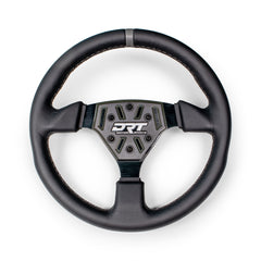 Round utv steering wheel in leather finish