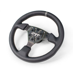 Round utv steering wheel in leather finish