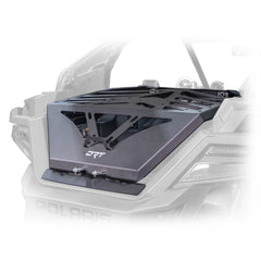 Rear view of Polaris RZR Pro R with DRT adventure rack