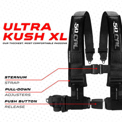 Elite Series 2" & 3" 4 point Harness with push button release