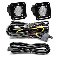Baja Designs S1 Black Flush Mount LED Light Pod Reverse Kit 387809