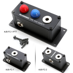Rugged Jack Box Headset Stations for RRP800 Fire & Safety Intercoms - Single Position Jack Box with Dual PTT