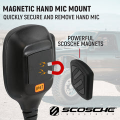 Rugged Hand Mic for G1 Mobile Radio with Scosche MagicMount