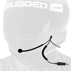 Rugged 4C IMSA Wired Coil Cord Helmet Kit with Mic and 3.5mm Jack