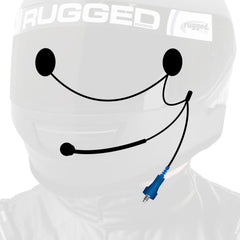 RUGGED Wired Helmet Kit with Alpha Audio Speakers and Mic