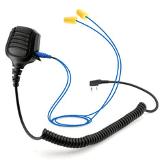 Rugged Waterproof Hand Speaker Mic and Mono Earbuds BUNDLE
