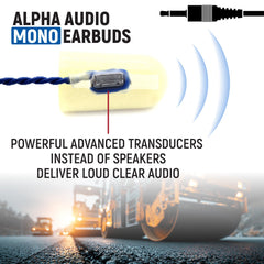 Rugged Waterproof Hand Speaker Mic and Mono Earbuds BUNDLE