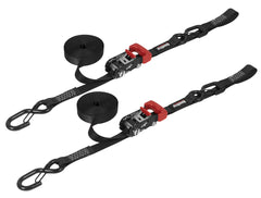 SpeedStrap Ratchet 1 in. x 15 ft. Tie Down w/ Snap 'S' Hooks and Soft Tie (Black) 11801-2