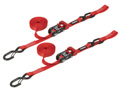 SpeedStrap Ratchet 1 in. x 15 ft. Tie Down w/ Snap 'S' Hooks and Soft Tie (Red) 11803-2