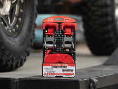 SpeedStrap Ratchet 1 in. x 15 ft. Tie Down w/ Snap 'S' Hooks and Soft Tie (Red) 11803-2