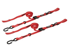 SpeedStrap Cam-Lock 1 in. x 10 ft. Tie Down w/ Snap 'S' Hooks and Soft Tie (Red) 13803-2
