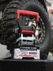 SpeedStrap Ratchet 2 in. x 10 ft. Tie Down w/ Twisted Snap Hooks and Axle Strap (Black) 27011