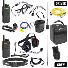 Rugged IMSA Driver and Crew Chief Long Track Racing Kit with RDH16 Radios