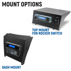 Rugged Kawasaki Teryx KRX Complete Communication Kit with Bluetooth Intercom and 2-Way Radio - STX Stereo Remote Head / G1 GMRS / Top Mount (for Remote Head)
