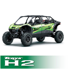 Rugged Kawasaki Teryx4 and Teryx5 H2 Complete Communication Kit with Bluetooth Intercom and 2-Way Radio - 696 PLUS Remote Head / G1 GMRS