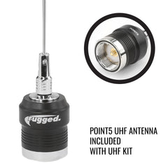 Rugged Long Track Antenna Upgrade Kit for Rugged V3 / RH5R Handheld Radio - VHF