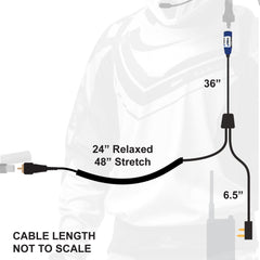 Rugged Wired MOTO MAX Motorcycle Harness with Pre-Wired 2-Pin Rugged Handheld Radio Connector