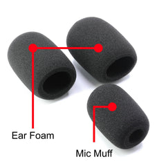 Rugged Replacement Mic Muff and Ear Foam for H10 Headsets