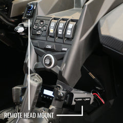 Rugged Can-Am Maverick X3 Complete Communication Kit with Bluetooth Intercom and 2-Way Radio - STX Stereo Remote Head / G1 GMRS / Remote Head Mount Kit