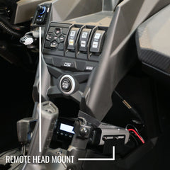 Rugged Can-Am Maverick X3 Complete Communication Kit with Bluetooth Intercom and 2-Way Radio - 696 PLUS / M1 VHF Business Band / Dash Mount