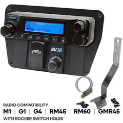 Rugged Can-Am Commander Intercom and Radio Mount - Kenwood TK7360