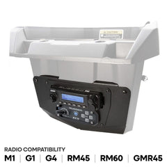 Rugged Can-Am Commander and Maverick - Glove Box Multi-Mount Kit for Rugged UTV Radios and Intercoms - Rugged M1/G1/G4/RM45/RM60/GMR45 with Switch Holes