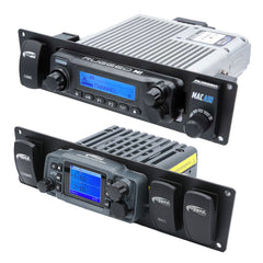 Rugged Yamaha Wolverine RMAX Mount for Mobile Radio and Rocker Switches - M1 / G1 / G4 / RM60 / GMR45