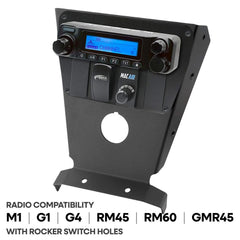 Rugged Can-Am X3 Multi Mount Kit for Rugged UTV Intercoms and Radios - Rugged M1/G1/G4/RM45/RM60/GMR45 with Switch Holes